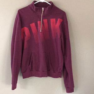 PINK Victoria’s Secret 3/4 zip sweatshirt medium